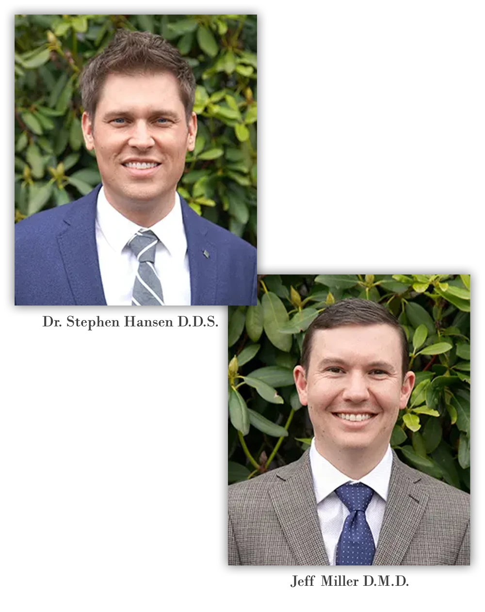 Dentist Tacoma WA Stephen Hansen And Jeff Miller Headshot Collage